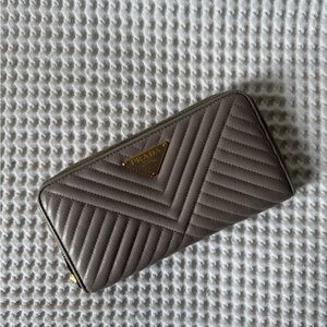 Prada Quilted Long Zippy Wallet
